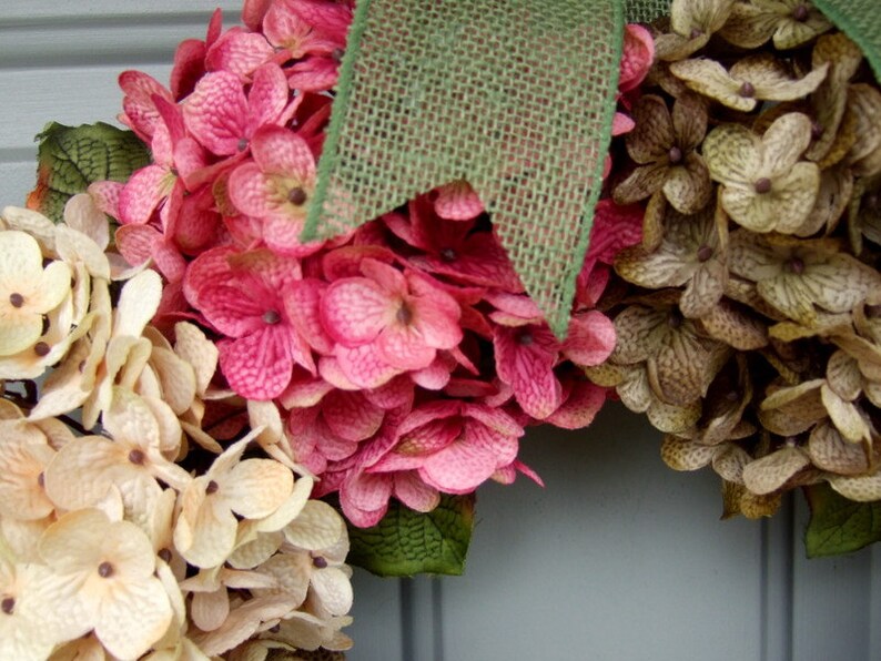 Summer Wreath Wreath for Summer Door Summer Hydrangea Wreath Front Door Wreath image 3