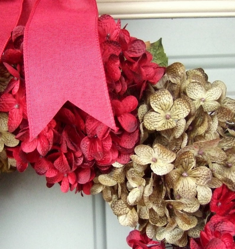 Christmas/Holiday Wreath Wreath for Christmas/Holiday Door Christmas/Holiday Hydrangea Wreath image 3