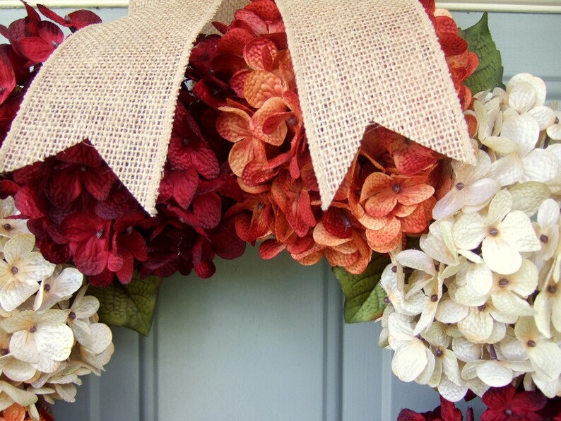 Fall Hydrangea Door Wreath Fall Hydrangea Wreath Fall Wreath