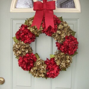 Christmas/Holiday Wreath Wreath for Christmas/Holiday Door Christmas/Holiday Hydrangea Wreath image 2