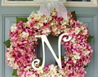 Summer Wreath - Wreath for Summer Door - Summer Hydrangea Wreath - Front Door Wreath