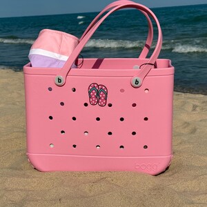 Flip Flops Bogg Bag Charm, Bogg Bag Tags, Bogg Bag Accessories, Beach Bag Charms, Pool Bag Charms, Beach Bag Accessories, Bogg Bag Buttons image 2