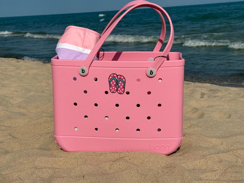 Flip Flops Bogg Bag Charm, Bogg Bag Tags, Bogg Bag Accessories, Beach Bag Charms, Pool Bag Charms, Beach Bag Accessories, Bogg Bag Buttons image 2