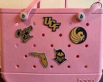 University of Central Florida - UCF Bogg Bag Charms Accessory Pack For Tailgating Beach Alumni Parents Students Gifts Cute Collegiate Flair