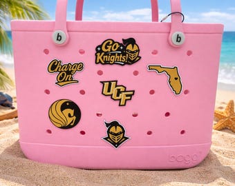 University of Central Florida - UCF Bogg Bag Charms Accessory Pack For Tailgating Beach Alumni Parents Students Gifts Cute Collegiate Flair