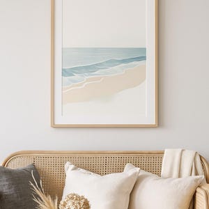 Minimalist Beach Print: Neutral Coastal Wall Art for Boho Decor (Digital Download)