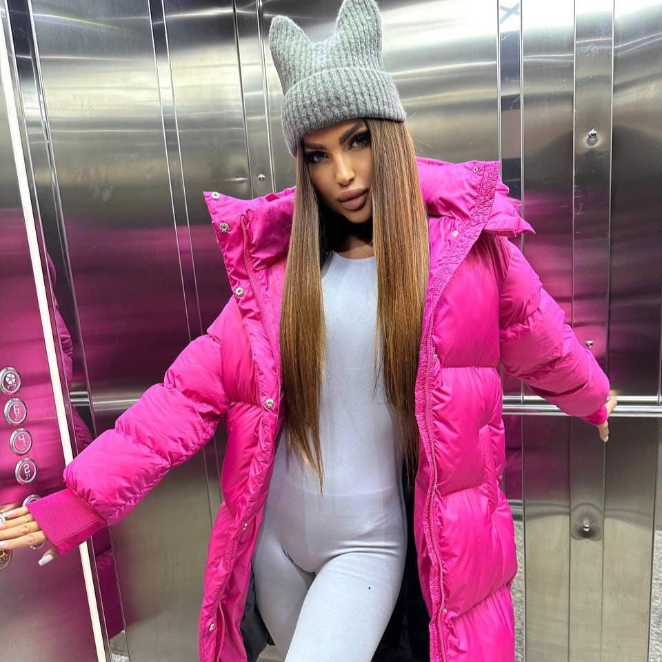 Hot Pink Puffer Coat - Etsy Canada
