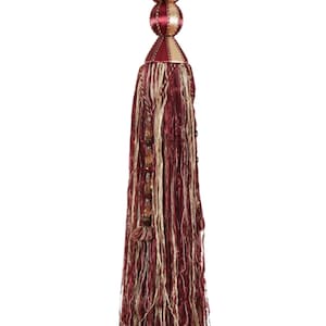 Luxury Decorative Curtain Tassel – Extra Long Statement Fringe Ornament – Set of 1 – Vintage Style Hanging Décor – 10 Color Options
