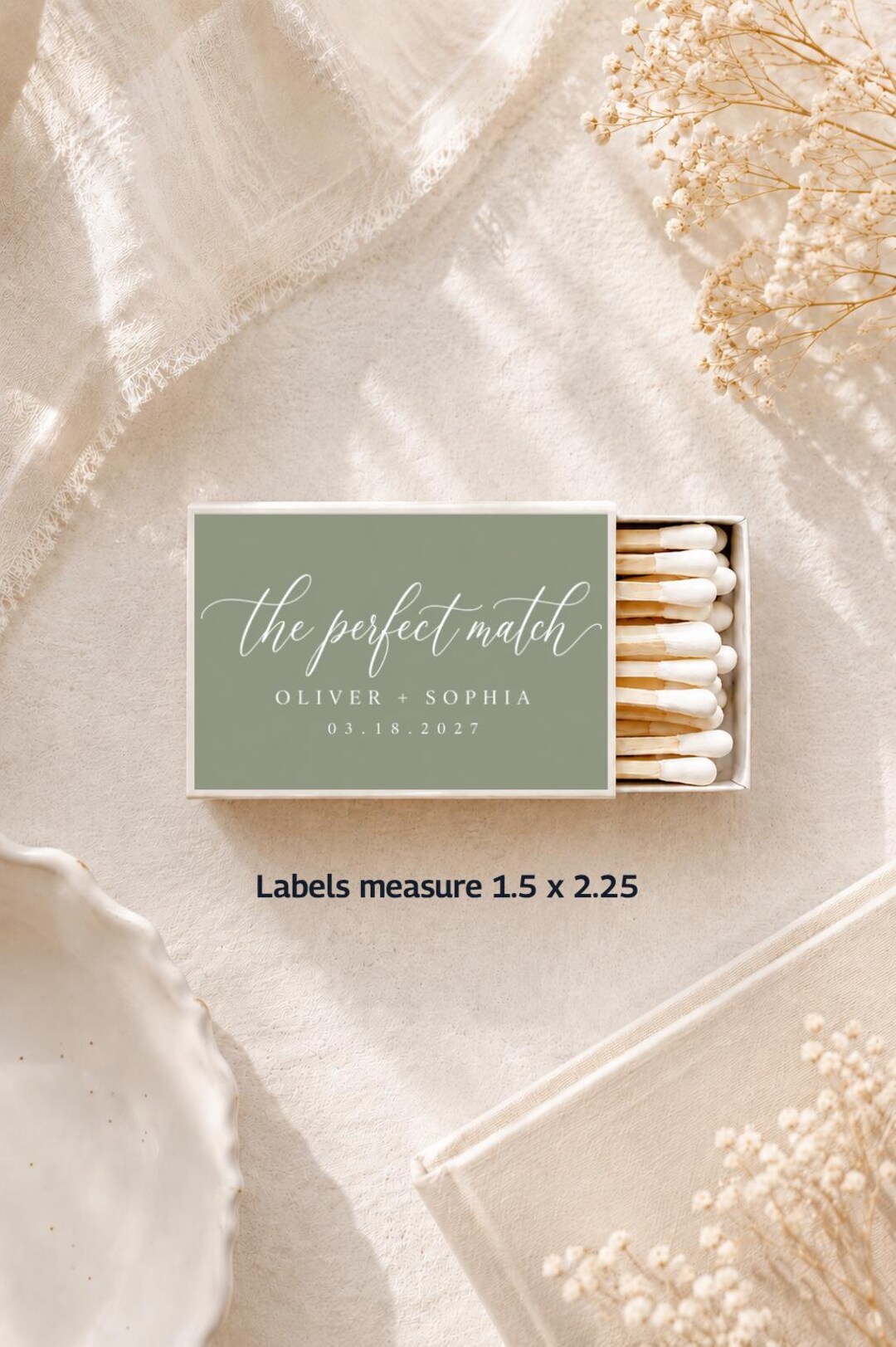 Personalized Matchbox Labels Wedding Favor Stickers, the Perfect Match ...