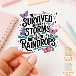 Inspirational Butterfly Sticker: Motivational Quote Vinyl Decal for Laptop