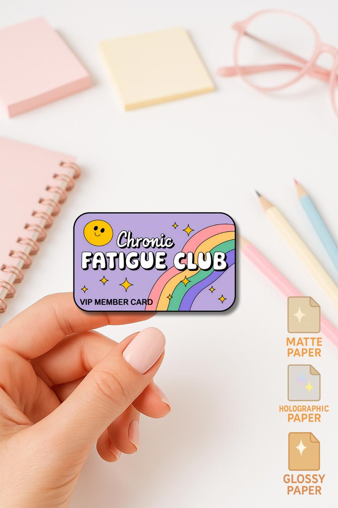 Chronic Fatigue Club Sticker: Funny Pastel Rainbow Vinyl Decal - Etsy