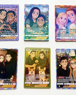 Custom Couple Poke Style Card – Holographic & Glossy Finish By BloomXoXo Made by BloomXoXo Shop owned by Carla 1 year on Etsy