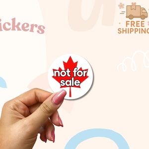 Sticker Not For Sale Canada: vinylsticker in vet esdoornblad voor laptop of bidon