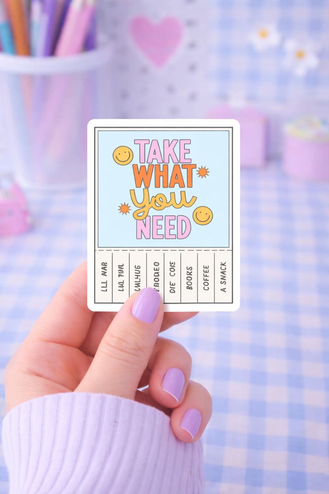 Take What You Need Sticker – Self Care Tear off Design - Etsy