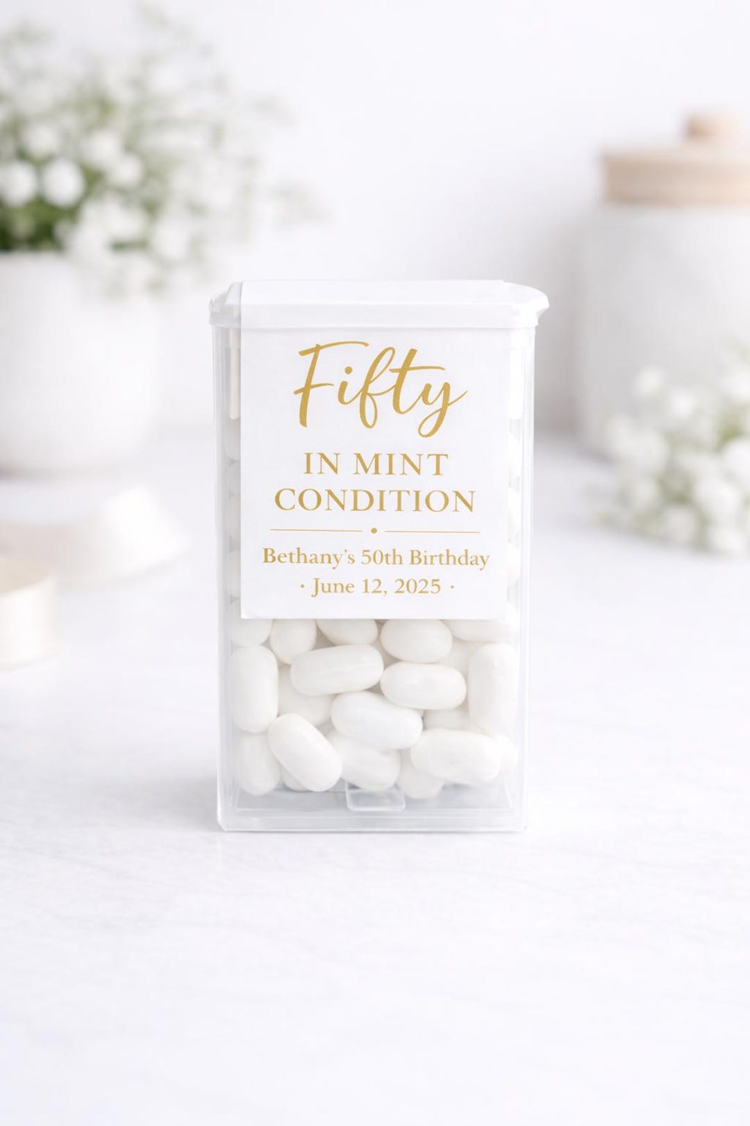 Personalized “in Mint Condition” Labels for 50th Party Favors | Custom ...