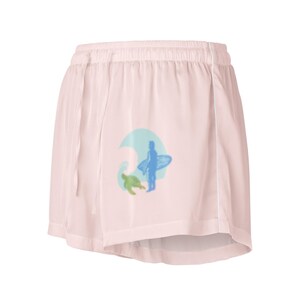 Ocean Soul Silky Pajama Shorts – Chill Beach Vibes with Sea Turtle, Wave & Surfer Design | Comfy Coastal Sleep Shorts by Turtley Yours