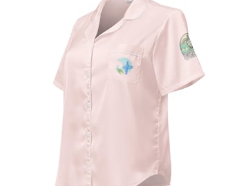 Silky Pajama Top: Ocean Soul Coastal Sleep Shirt