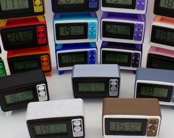 レトロTV型湿度計、温度湿度計でテラリウム、植物、爬虫類、無脊椎動物の環境を監視