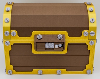 コンビネーションロックと隠し棚付きの宝箱