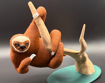 ナマケモノのデスクデコレーション：取り外し可能な木、楽しく揺れる動物の置物おもちゃ