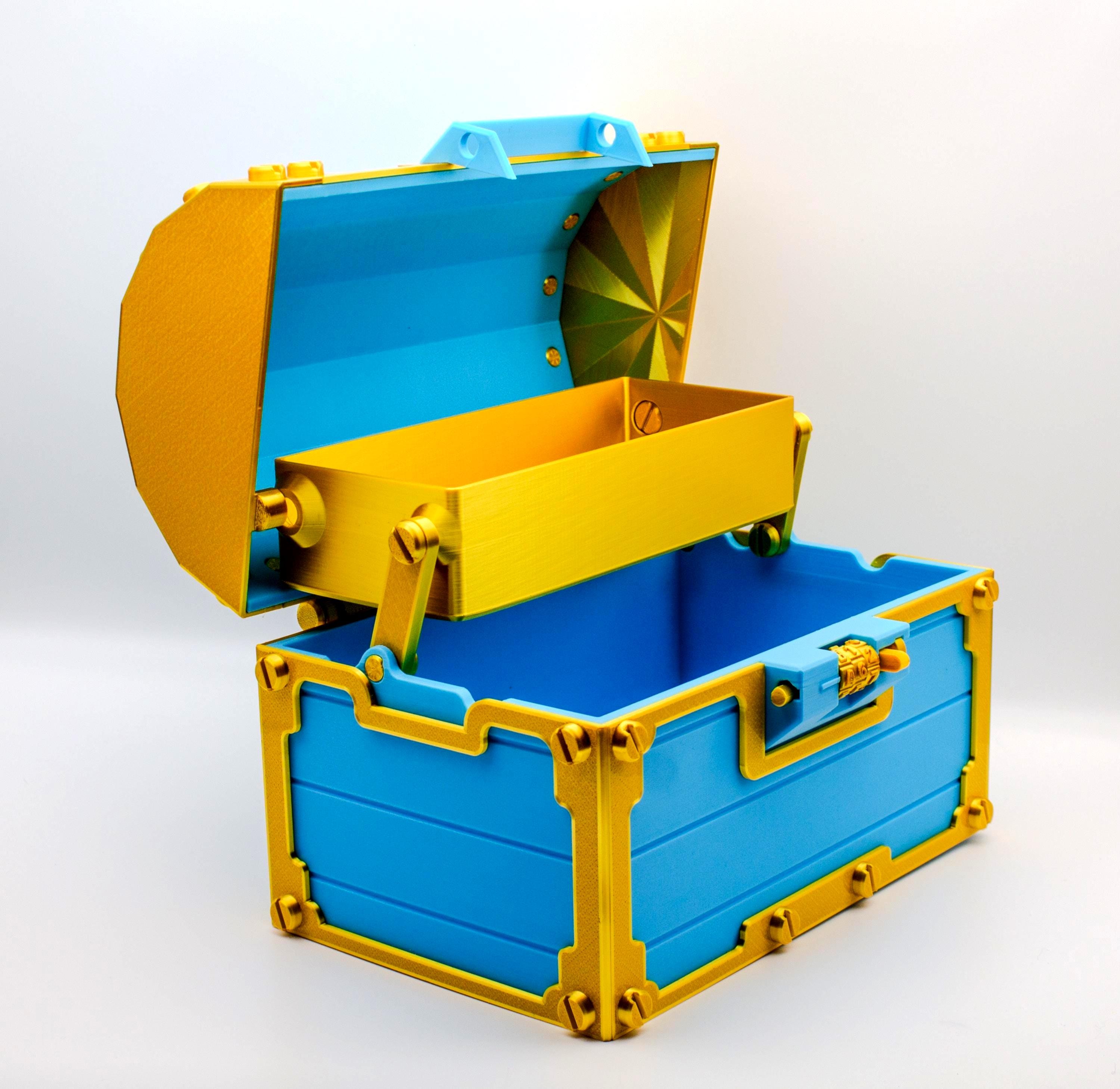 Clash Royale Golden Treasure Chest With Combination Lock & Hidden
