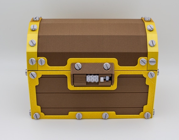 Treasure Chest with Combination Lock & Hidden Shelf