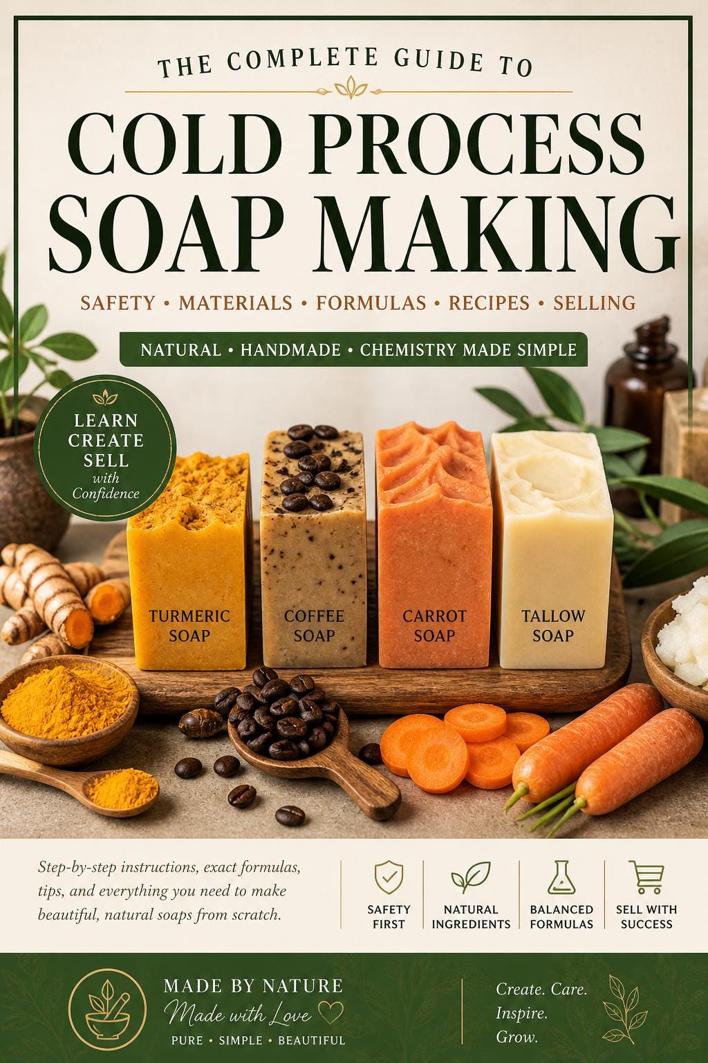 Cold Process Soap Making Ebook | Beginner Soap Recipes Guide | Turmeric ...