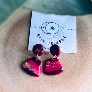 Magenta Valentines Day Earrings, Earrings for Valentines Day, Earrings for her