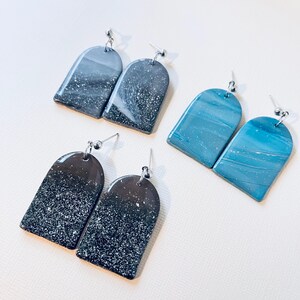 Astronomy Inspired Dangle Earrings, Space, Galaxy, Planets, Moon Earrings
