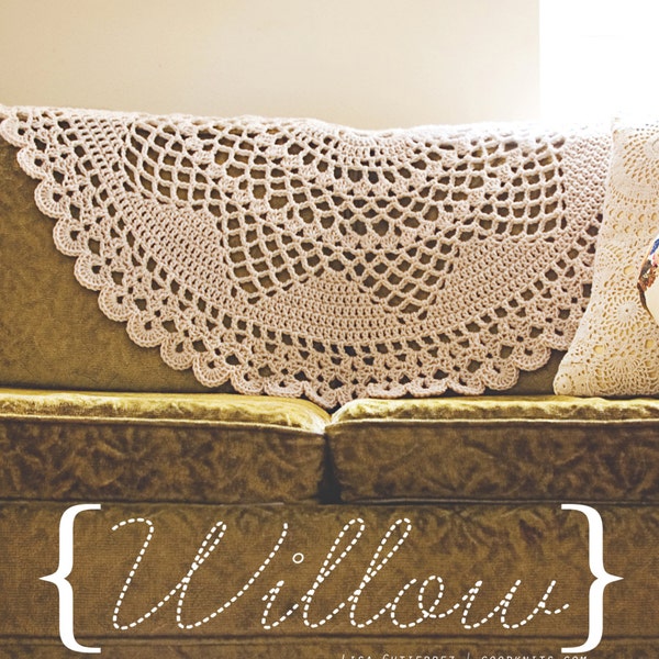 PATTERN: WILLOW- Crochet Doily Blanket