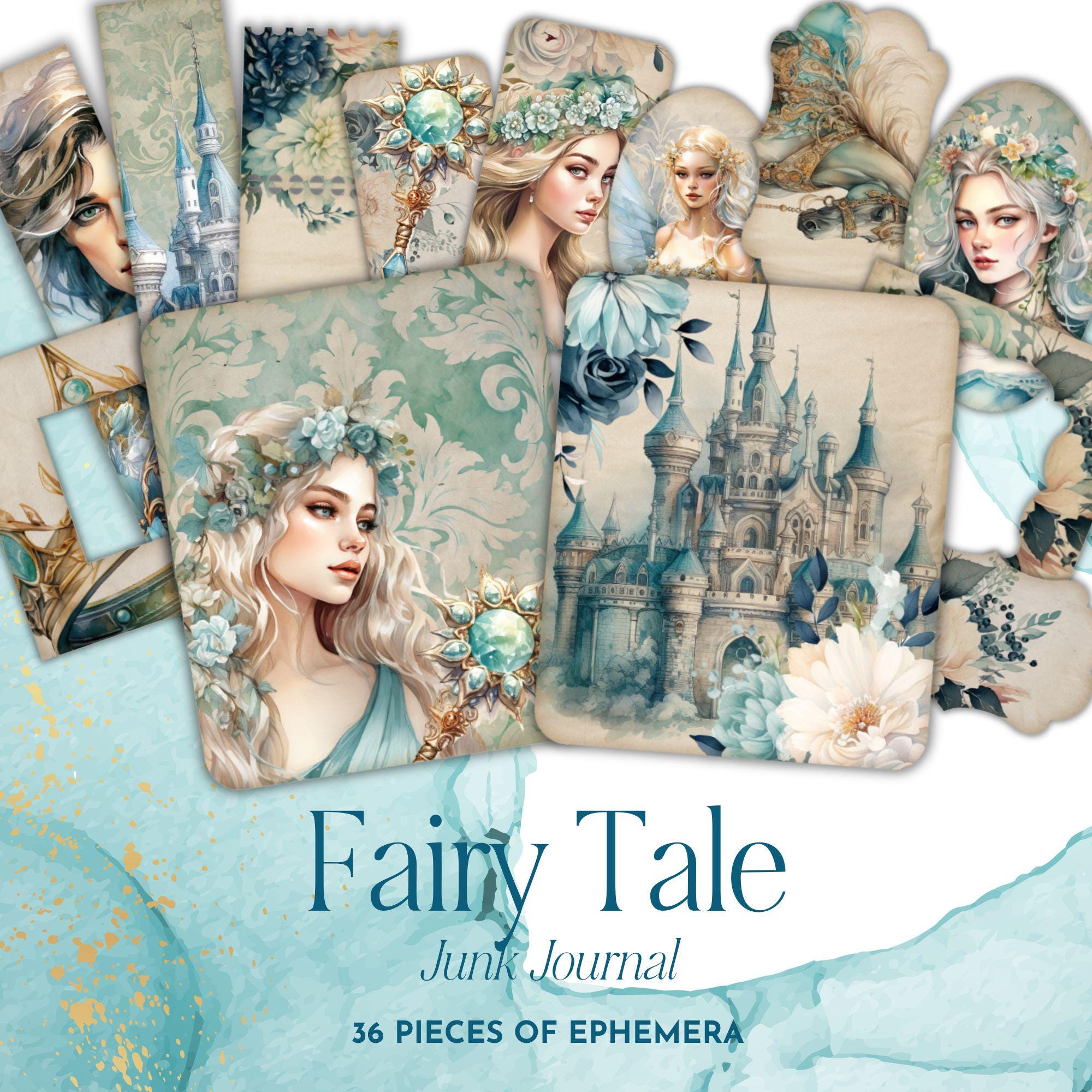 Fairy Tale Junk Journal Ephemera | Digital Ephemera | Vintage Scrapbook ...