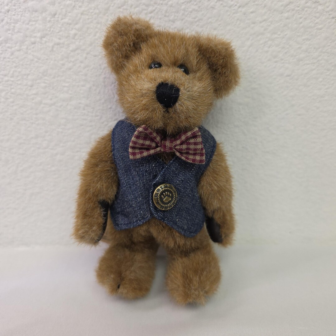 Vintage Boyds Bear With Tags Plush Teddy Bear Brown With Red Bow ...