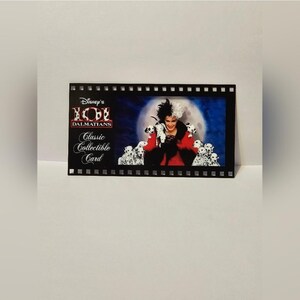 Cartão colecionável vintage Walt Disney edição limitada 101 Dálmatas anos 90 Nostalgia infantil presente único e clássico antigo sótão da vovó