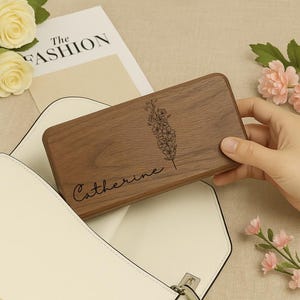 Custom Wooden Jewelry Box, Personalized Engraved Jewelry Case, Travel Jewelry Organizer For Women, Mother&#39;s Day Gift,Engagement Gift