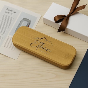 Custom Engraved Wooden Pen Set, Personalized Wooden Pen and Case, Graduation Gift for Students, Christmas Gift, Birthday Gift for Him