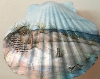 Shell Art - Beach Scene