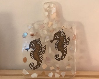 NEW: Food Serving Board (Small) - Sea Horses