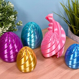3D Printed Twisty Easter Egg | Shape Shifting Sensory Fidget | Easter Basket