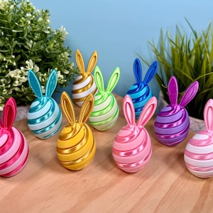 Huevo de Pascua impreso en 3D / Cesta de Pascua con diseño de conejito