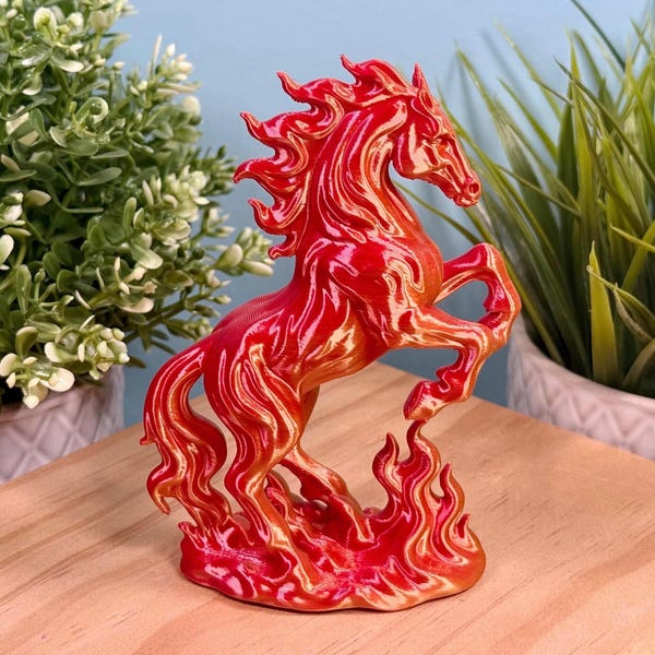 Figurine de cheval de feu imprimée en 3D | Nouvel an lunaire 2026