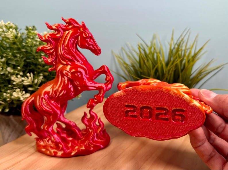 3D Printed Fire Horse Figurine | Lunar New Year 2026 image 3