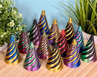 3D Printed Impossible Cone Fidget | Passthrough Helix | Party Gift Favor | Sensory ADHD Toys