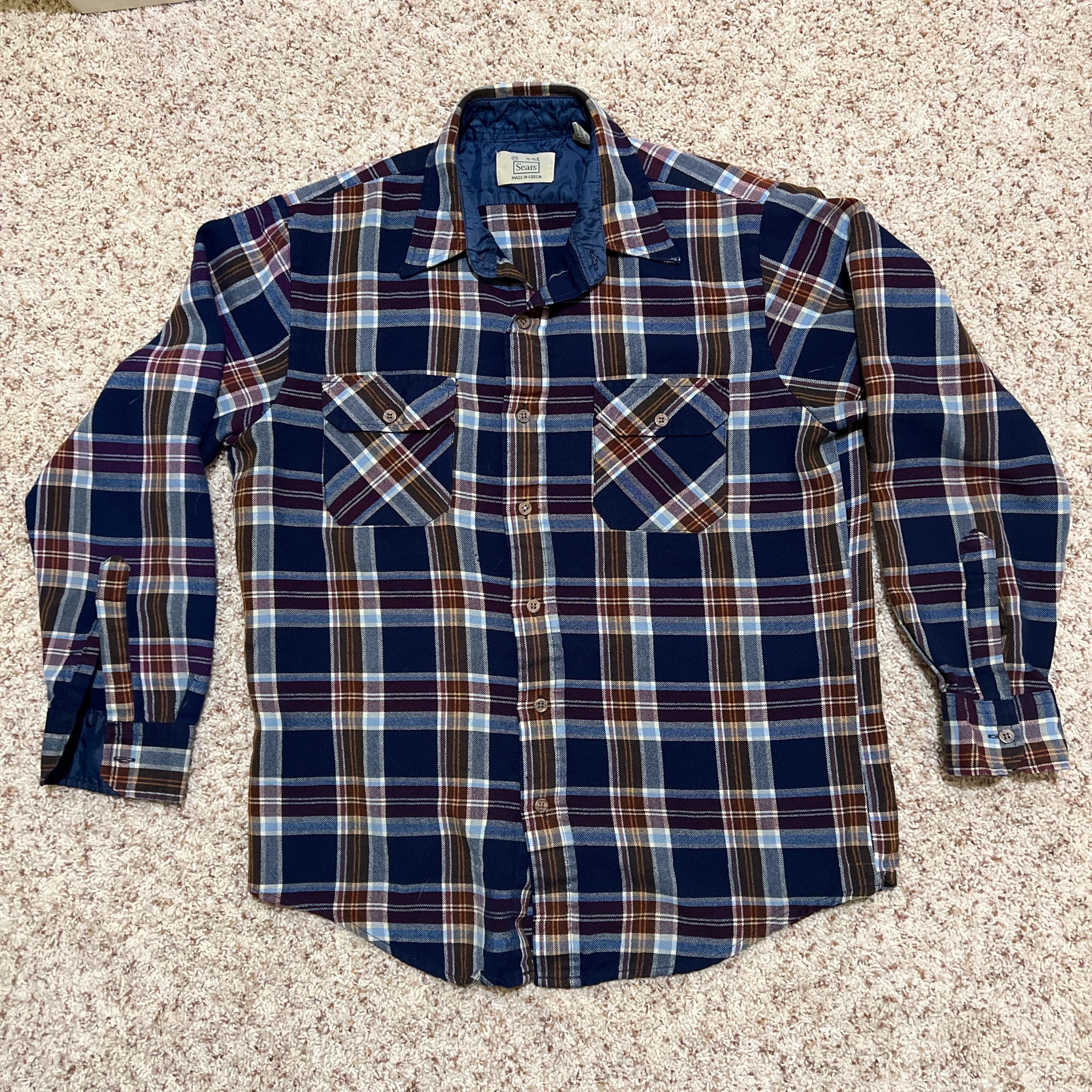 Sears Flannel Shirt - Etsy Sears Flannel Shirt - Etsy