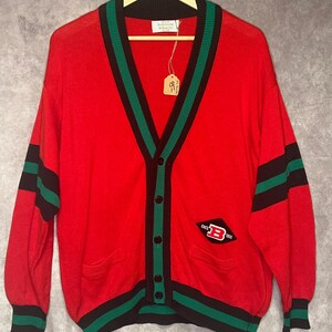 80s VINTAGE Benetton Women's Cardigan Sweater with Patch size L?