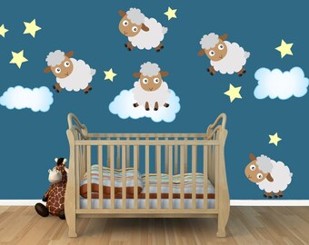 Sheep  Decals Girls Boys Nursery  Decals, A318