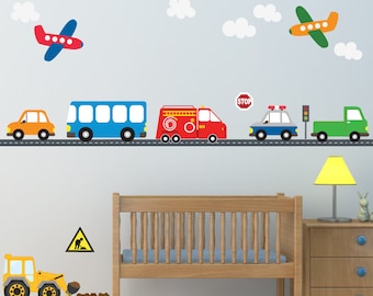 Train Wall Decal,  Nursery Wall Decal, Reusable Decal Non-toxic  Wall Decals for Kids, WD46