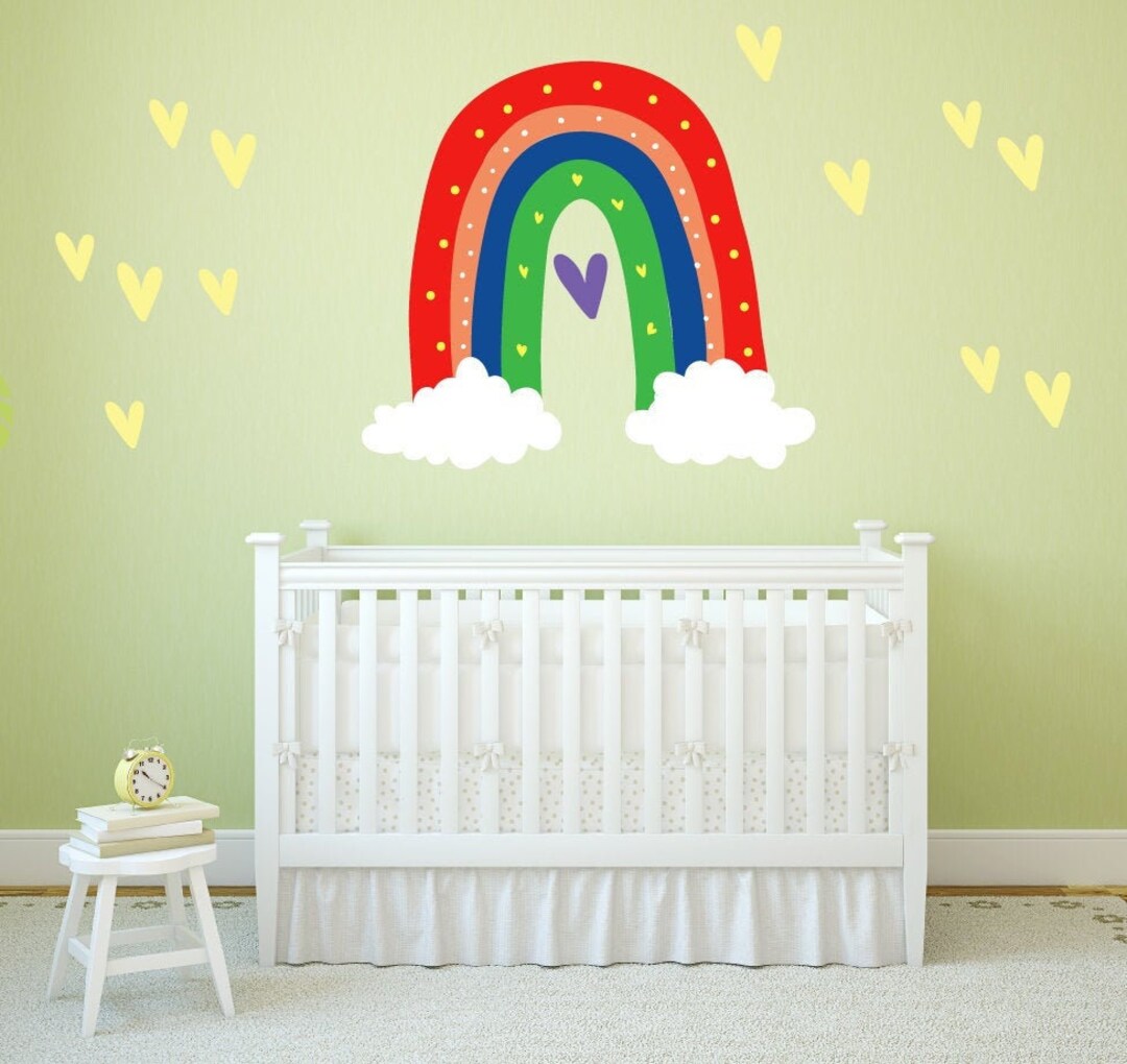 Rainbow Wall Decal Girls Nursery Decal, A302 Etsy