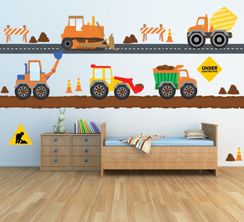 Truck Wall Decal Roads Dirt Roads Wall Decals Kids Wall Etsy