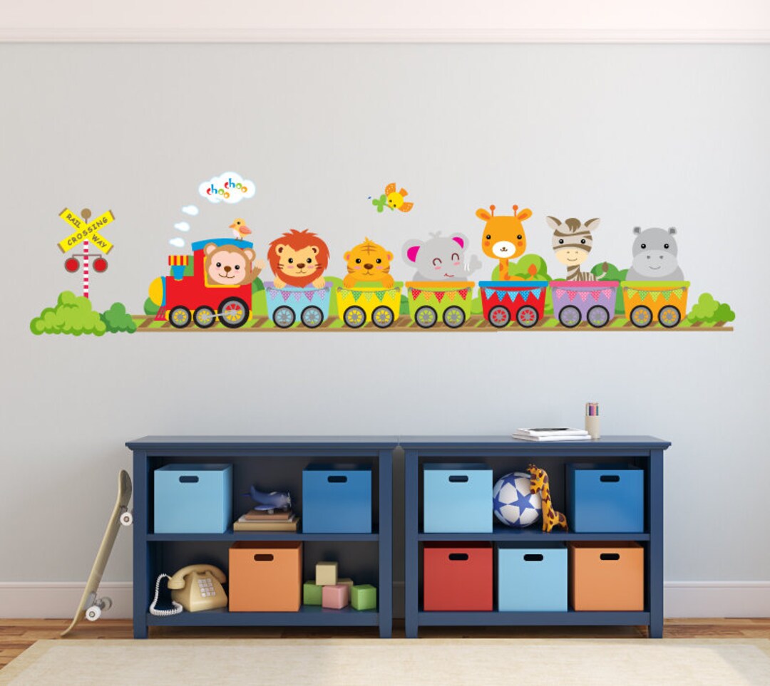 Train Wall Decal, Kids Wall Decals, REUSABLE Wall Decals for Kids, Boys Decal, A246 - Etsy