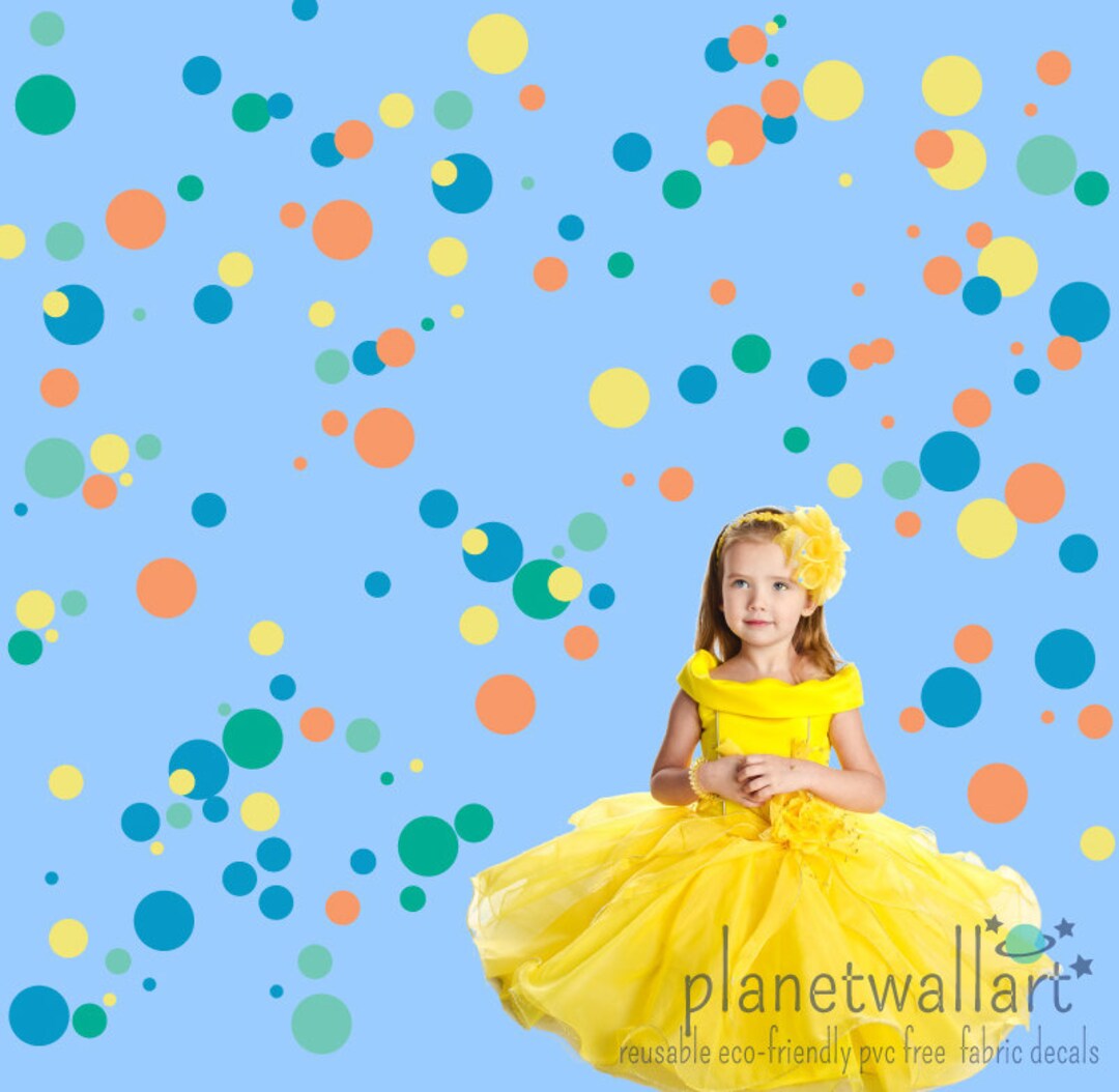 Circle Decals Nontoxic Wall Decals for Kids REUSABLE REPOSITIONABLE